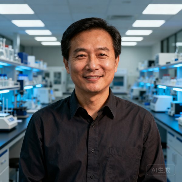 BG视讯创始人兼CEO陈志远肖像照，40岁左右男性，穿着深色商务衬衫，背景为公司研发实验室。